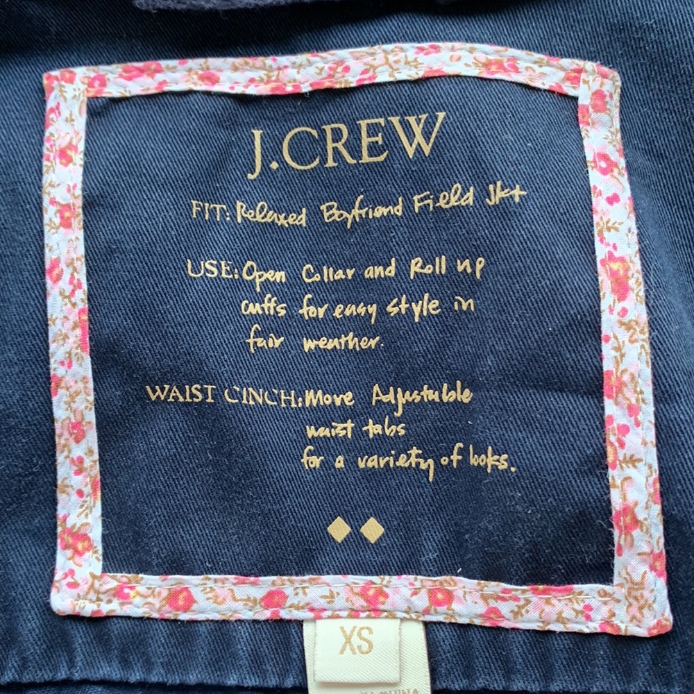 J Crew Sz XS Navy Blue Field Jacket - Picture 7 of 8